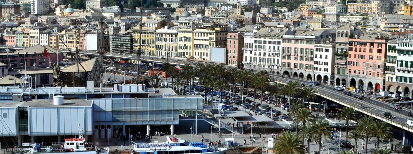 10444240 – view of the town of genoa in italy